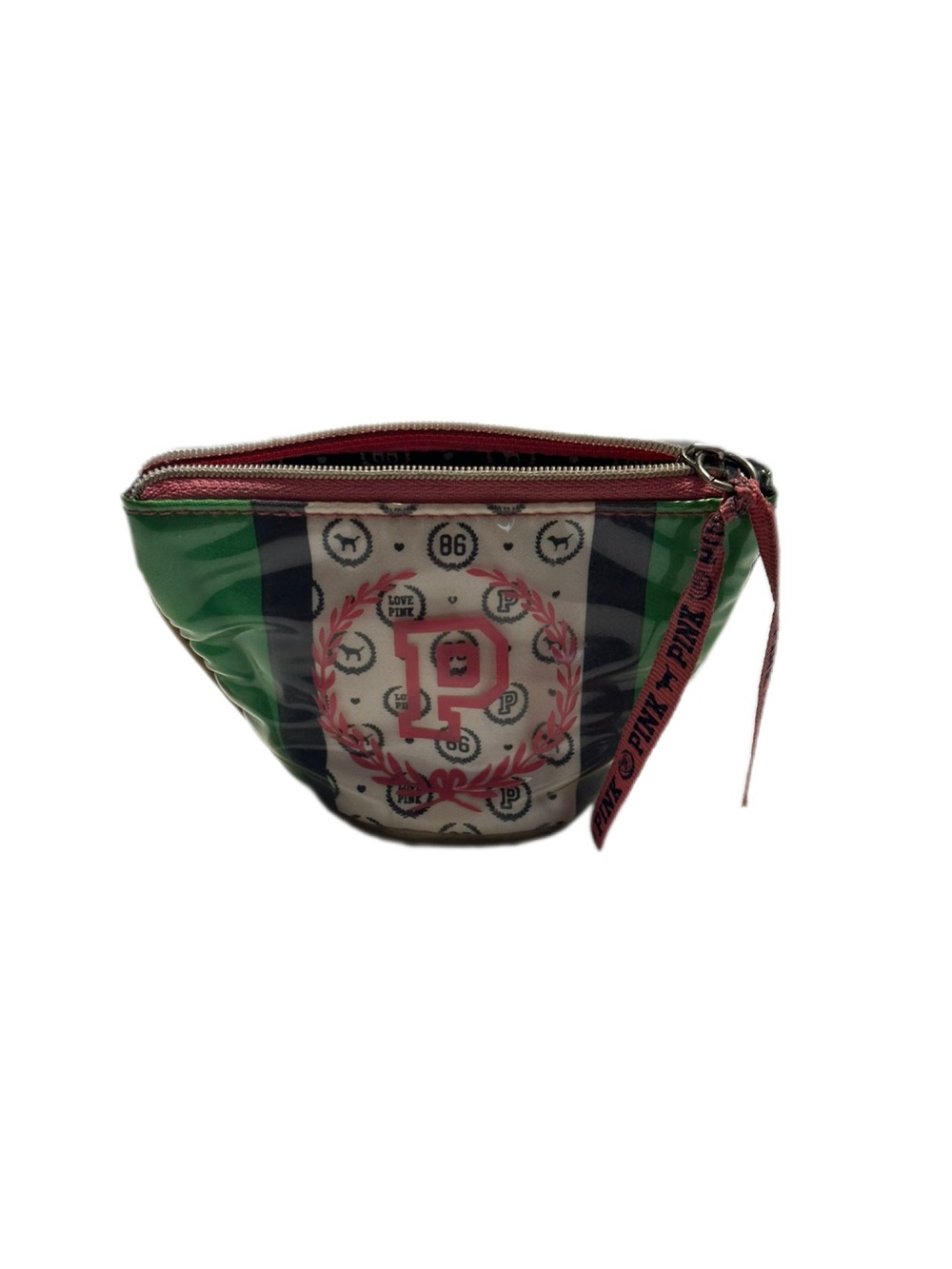Y2K VS PINK Logo Coin Pouch in Green Pink Cream